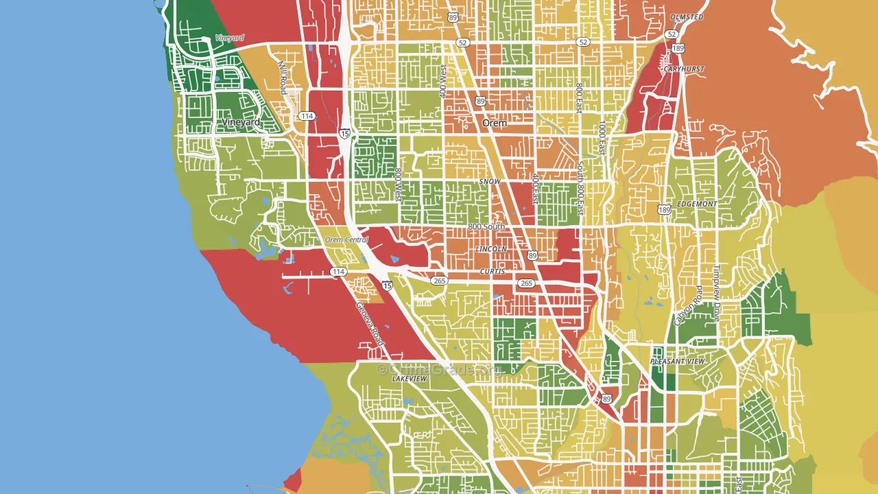 84058, UT Map of Theft Rates
