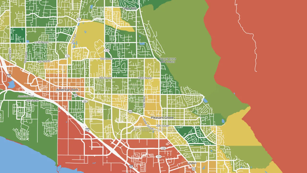 84062, UT Map of Theft Rates