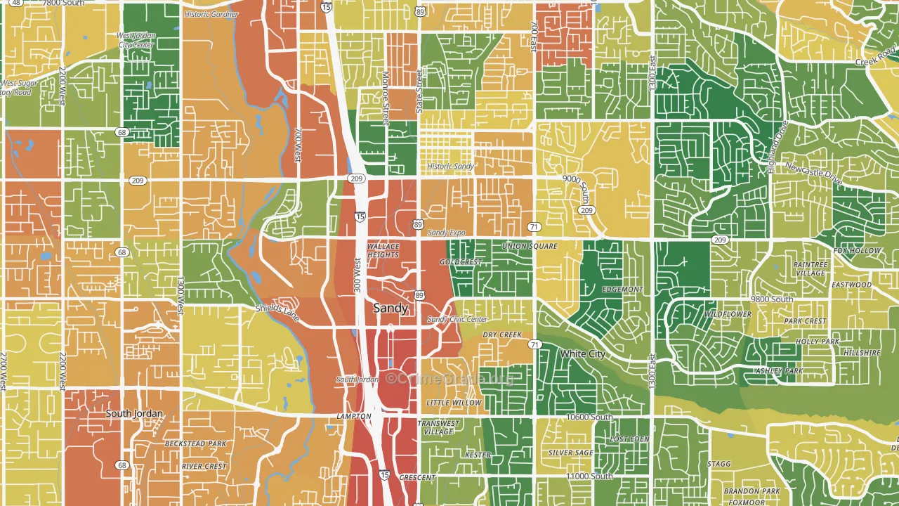 84070, UT Map of Theft Rates