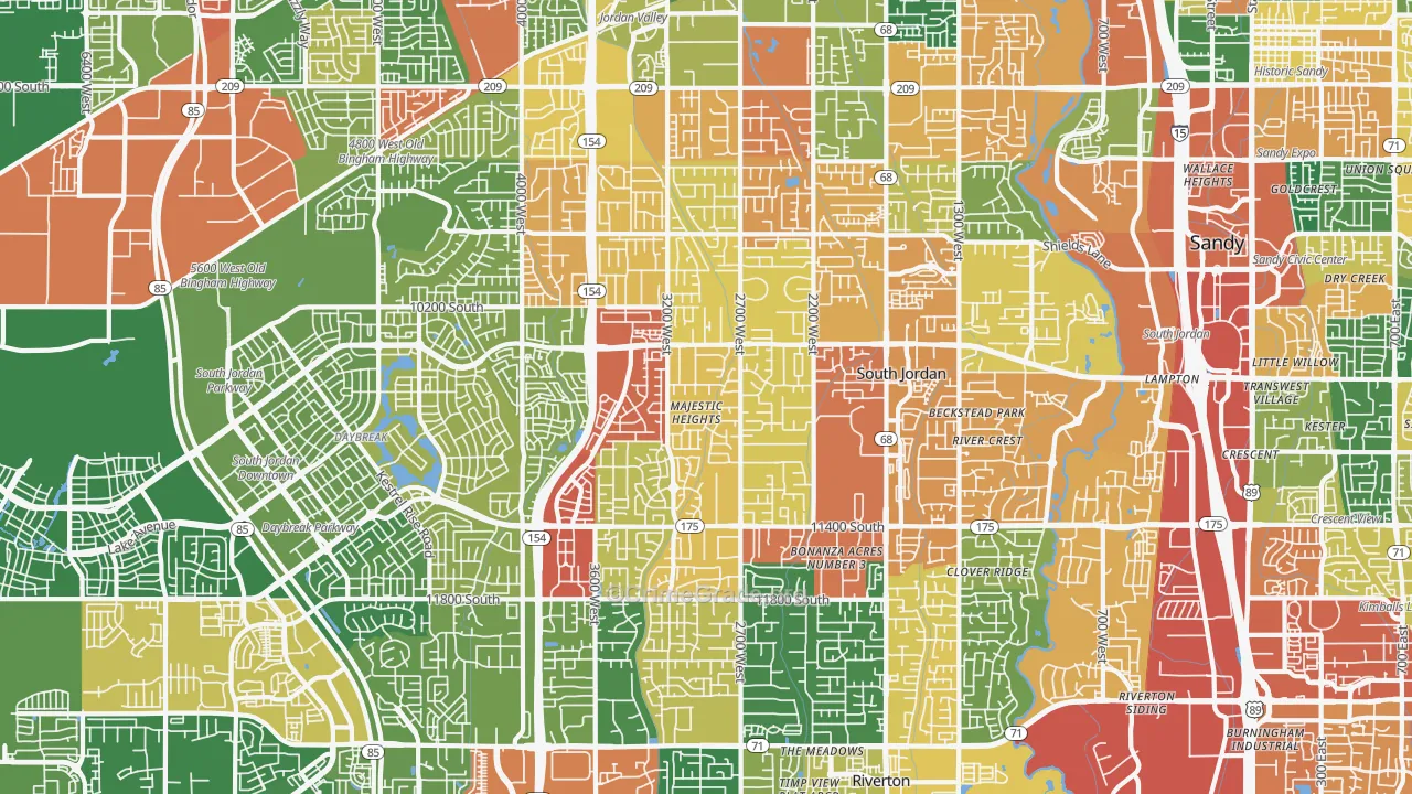 84095, UT Map of Theft Rates