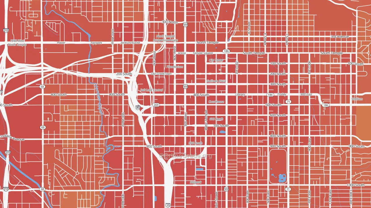 84101, UT Map of Theft Rates