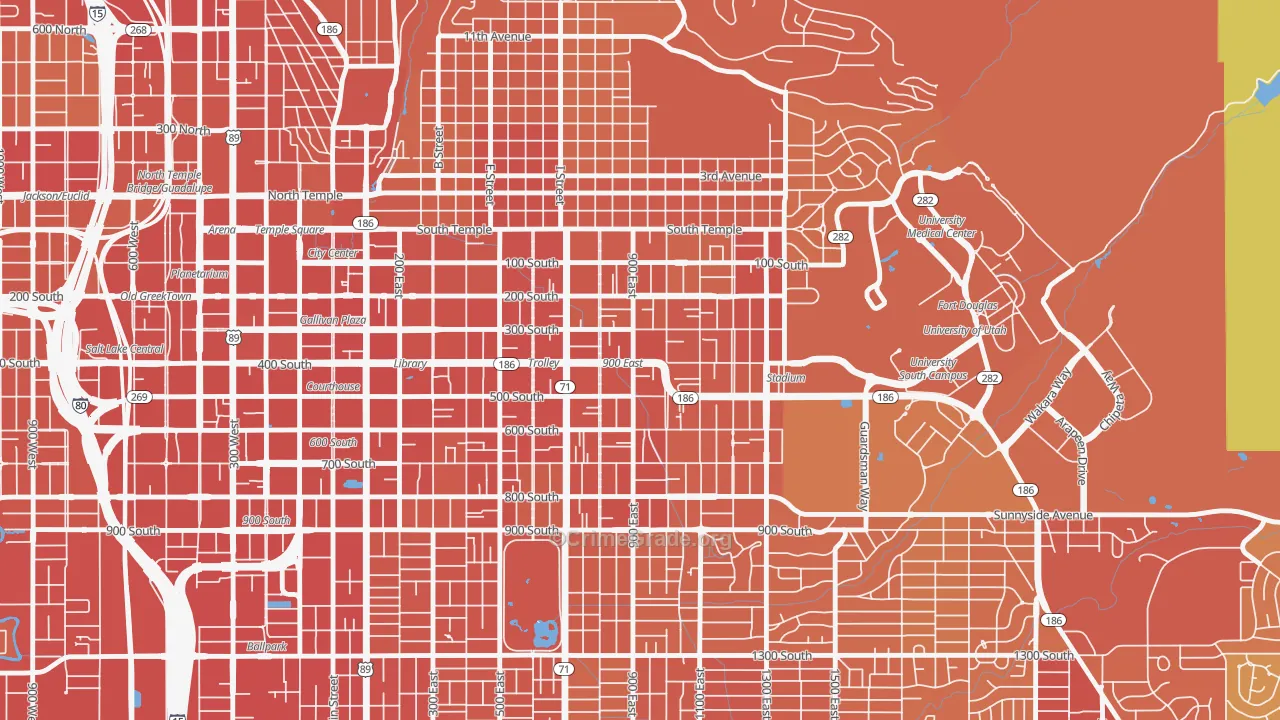 84102, UT Map of Theft Rates