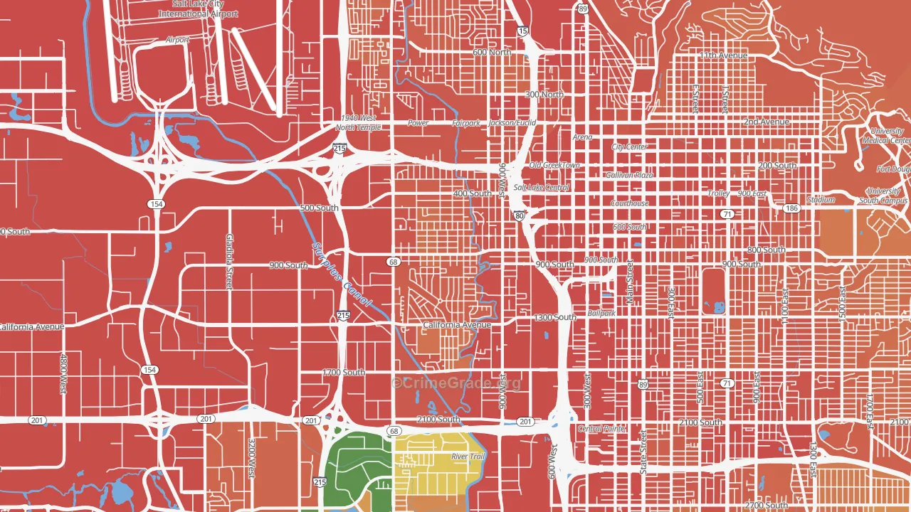 84104, UT Map of Theft Rates
