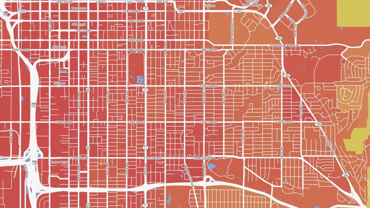 84105, UT Map of Theft Rates
