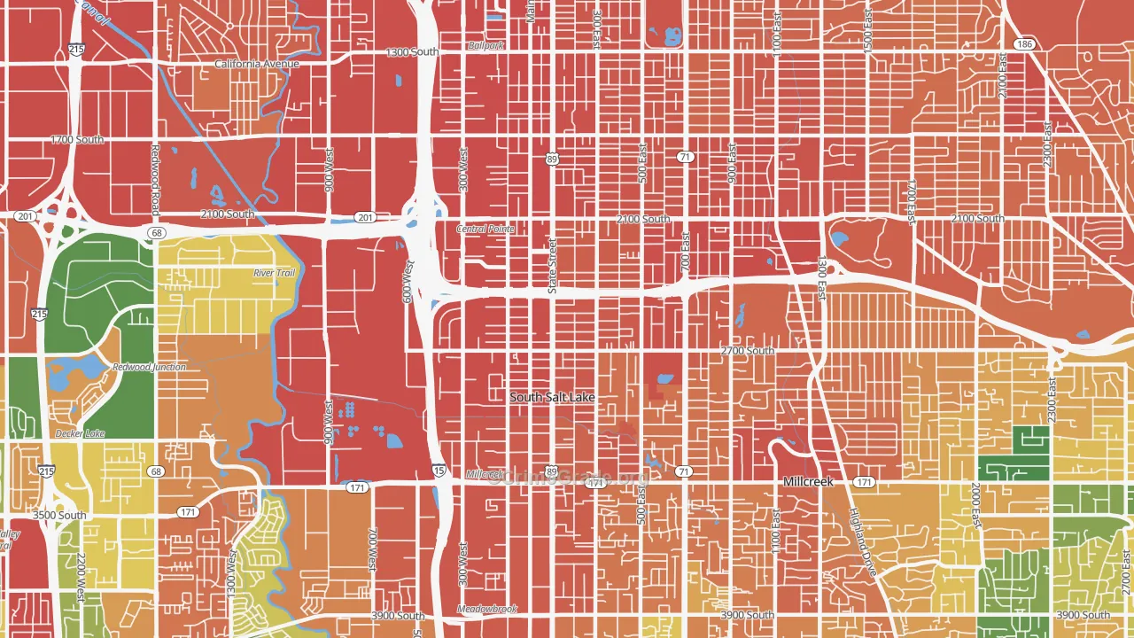 84115, UT Map of Theft Rates