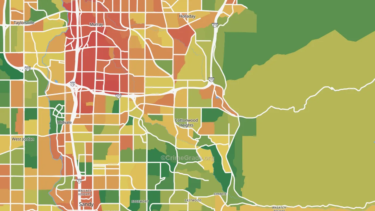 84121, UT Map of Theft Rates