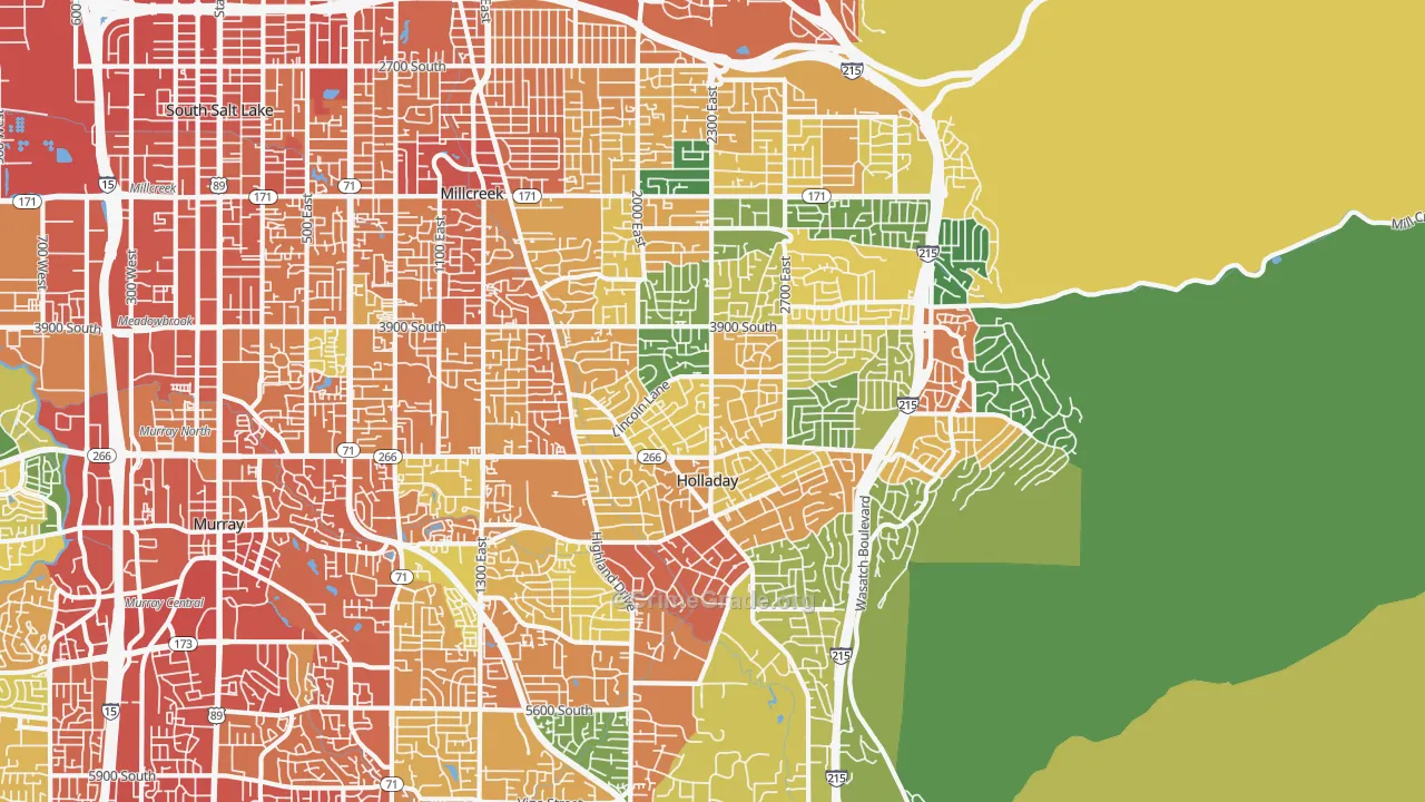 84124, UT Map of Theft Rates