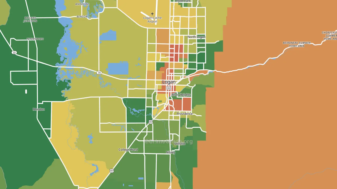 84321, UT Map of Theft Rates