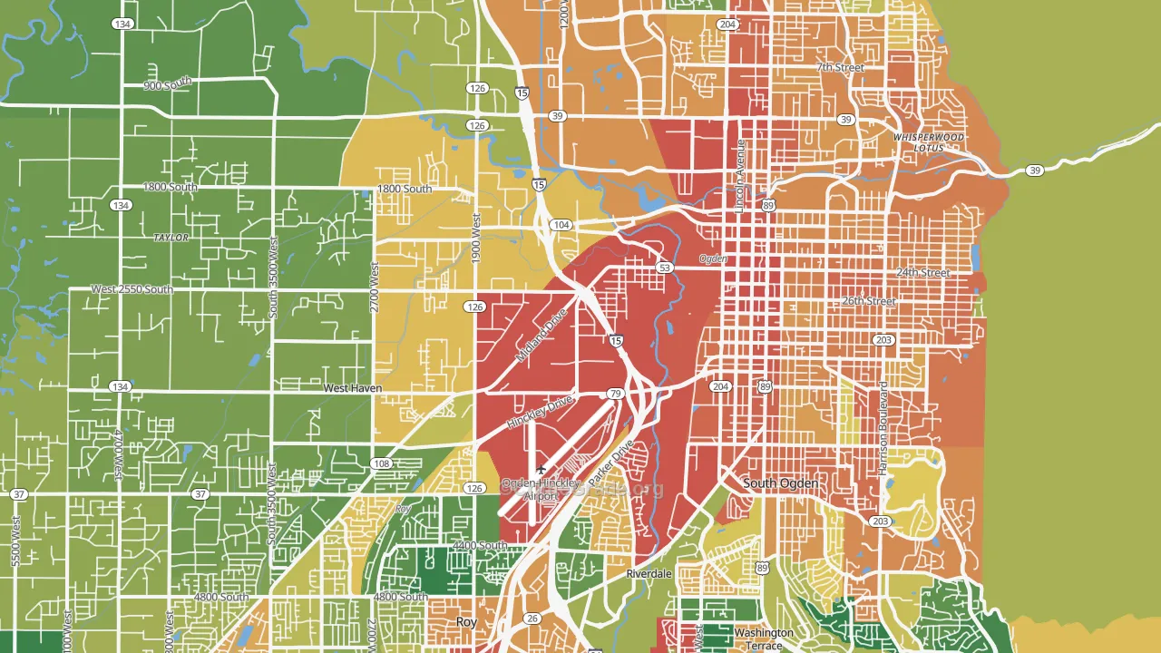 84401, UT Map of Theft Rates