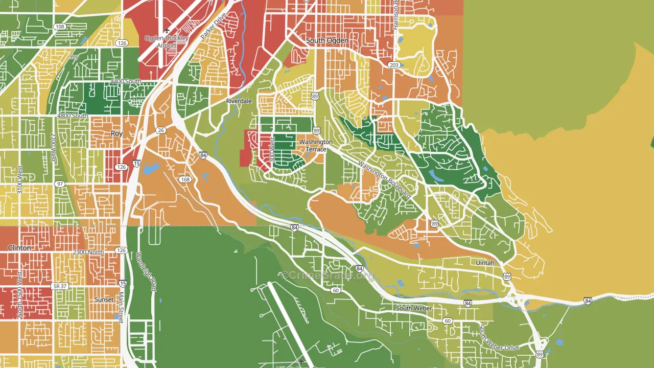 84405, UT Map of Theft Rates