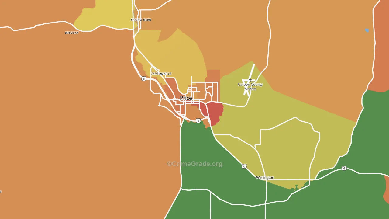 84501, UT Map of Theft Rates