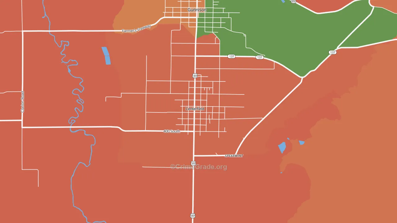 84622, UT Map of Theft Rates