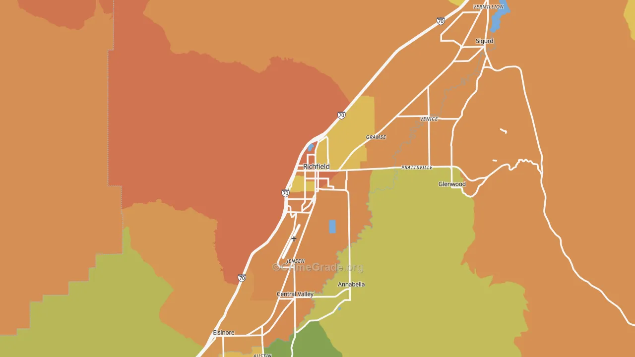 84701, UT Map of Theft Rates