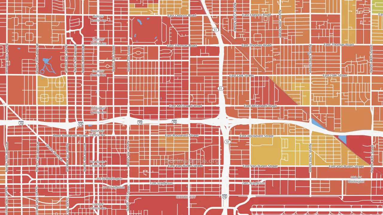 85006, AZ Map of Theft Rates