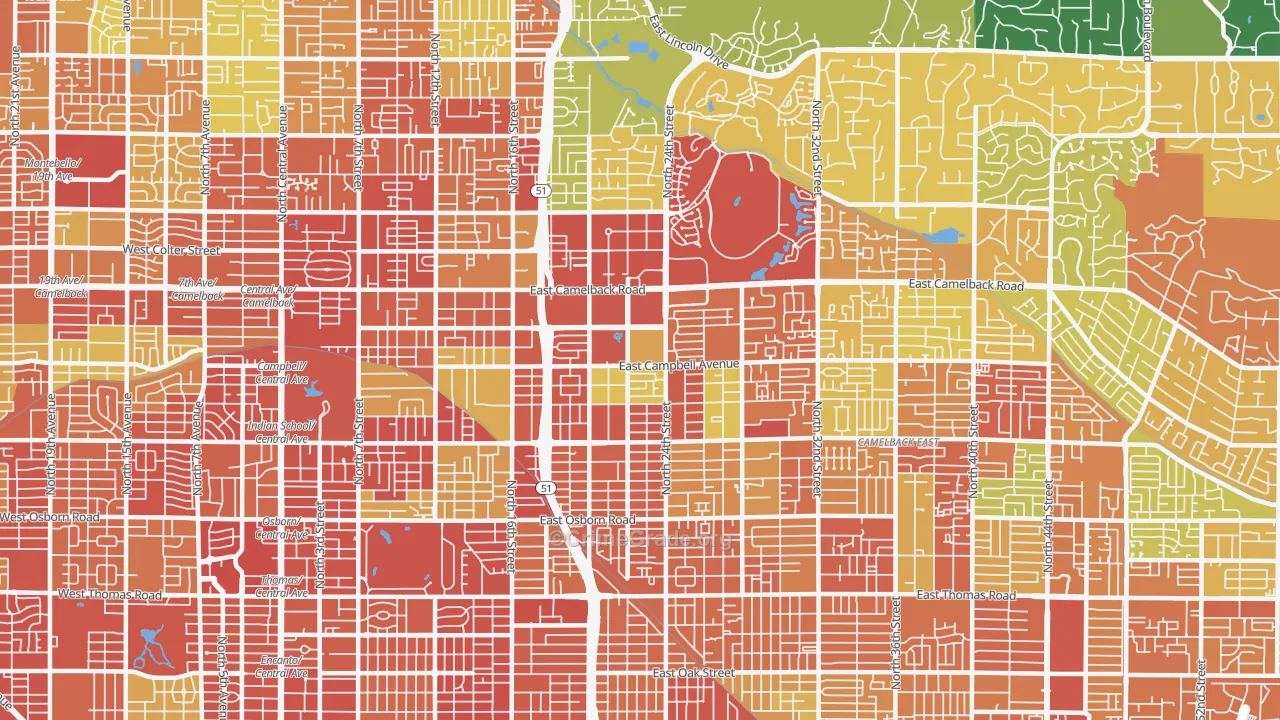 85016, AZ Map of Theft Rates