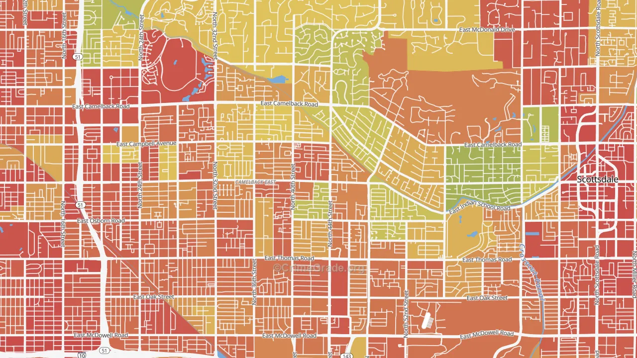 85018, AZ Map of Theft Rates