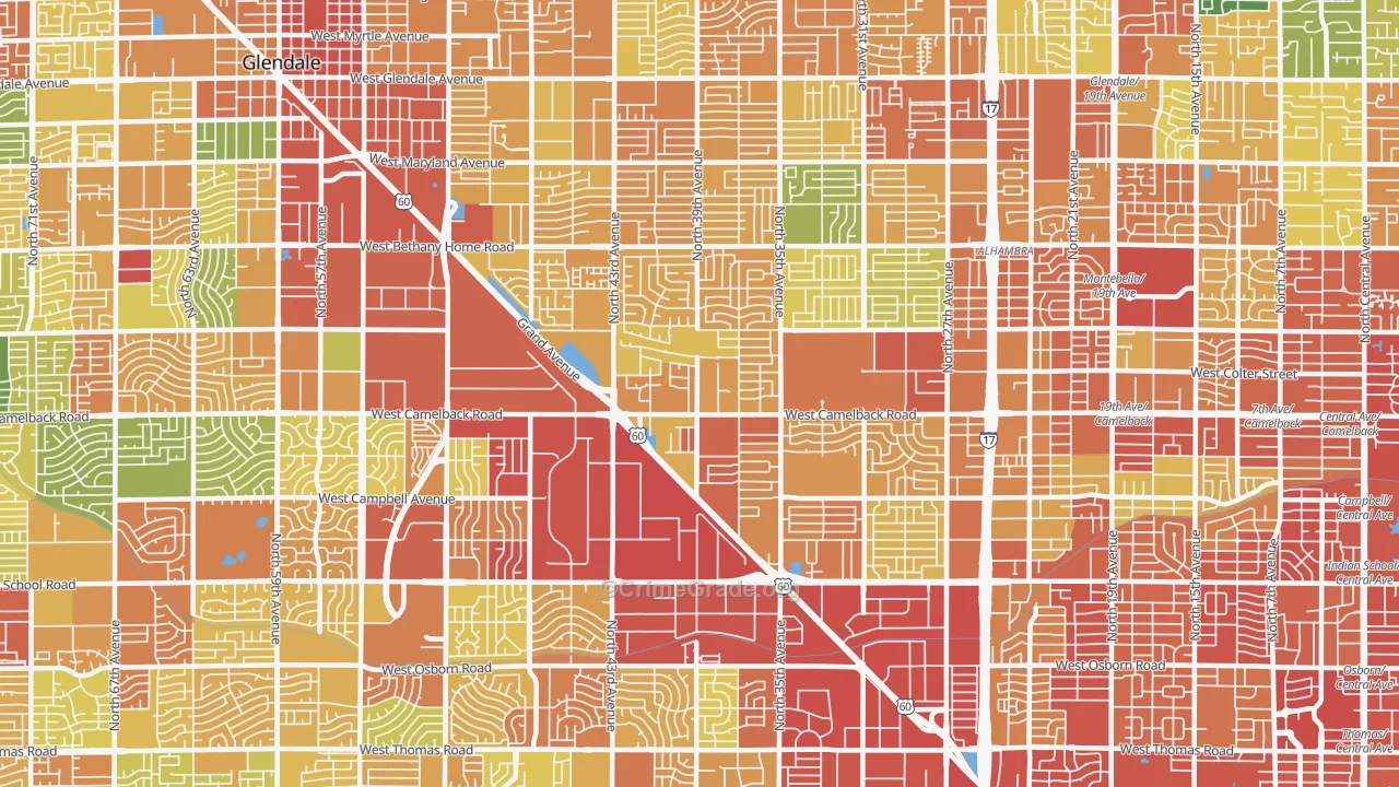 85019, AZ Map of Theft Rates