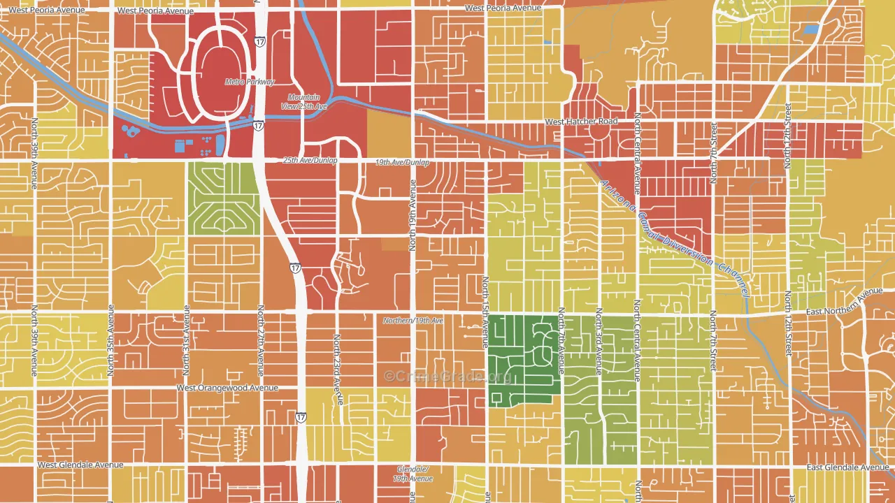 85021, AZ Map of Theft Rates