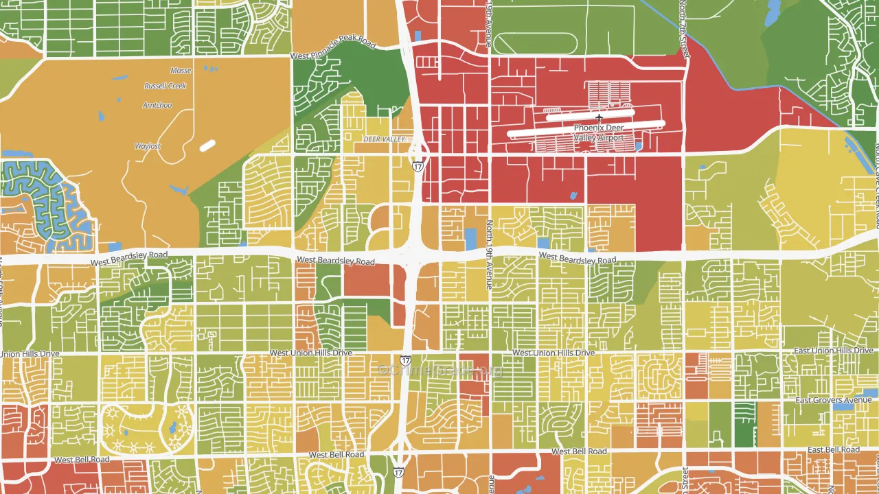 85027, AZ Map of Theft Rates