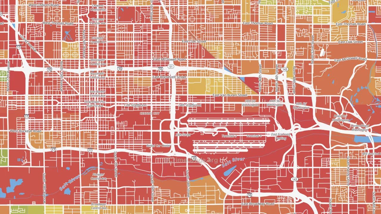 85034, AZ Map of Theft Rates