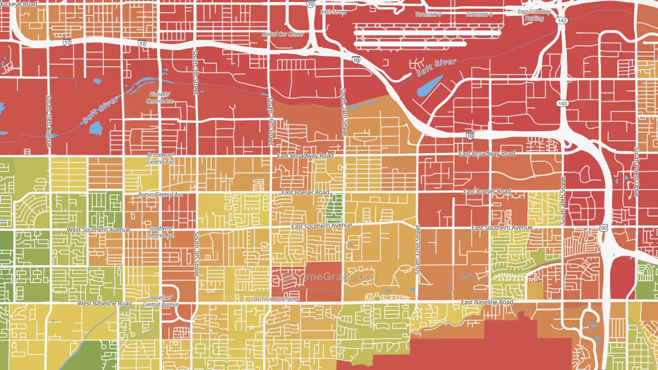 85040, AZ Map of Theft Rates