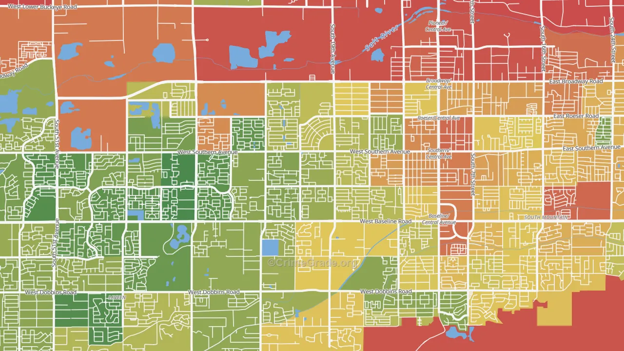 85041, AZ Map of Theft Rates