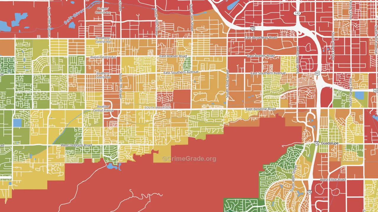 85042, AZ Map of Theft Rates