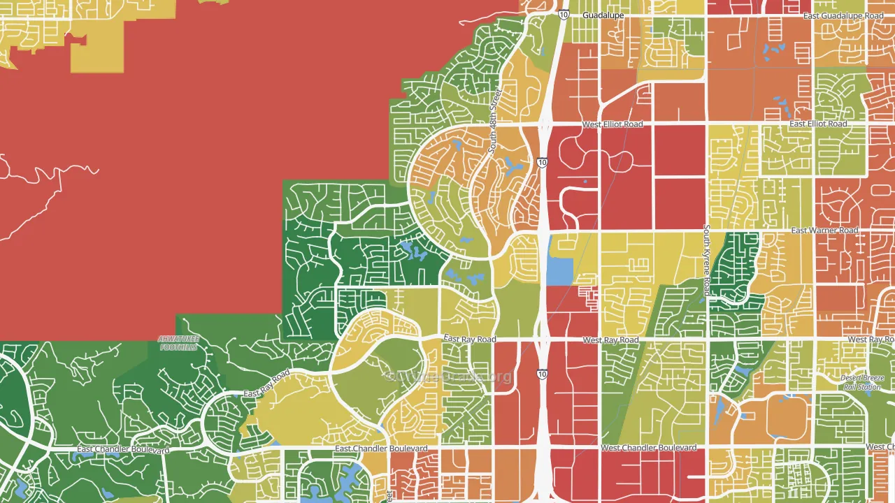 85044, AZ Map of Theft Rates