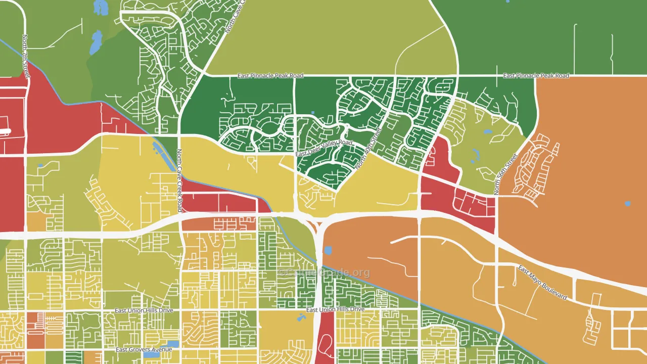 85050, AZ Map of Theft Rates