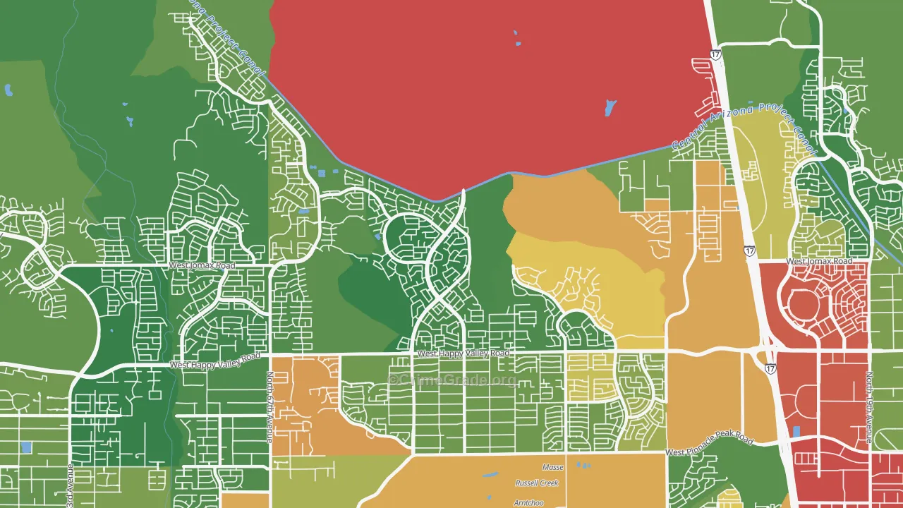 85083, AZ Map of Theft Rates