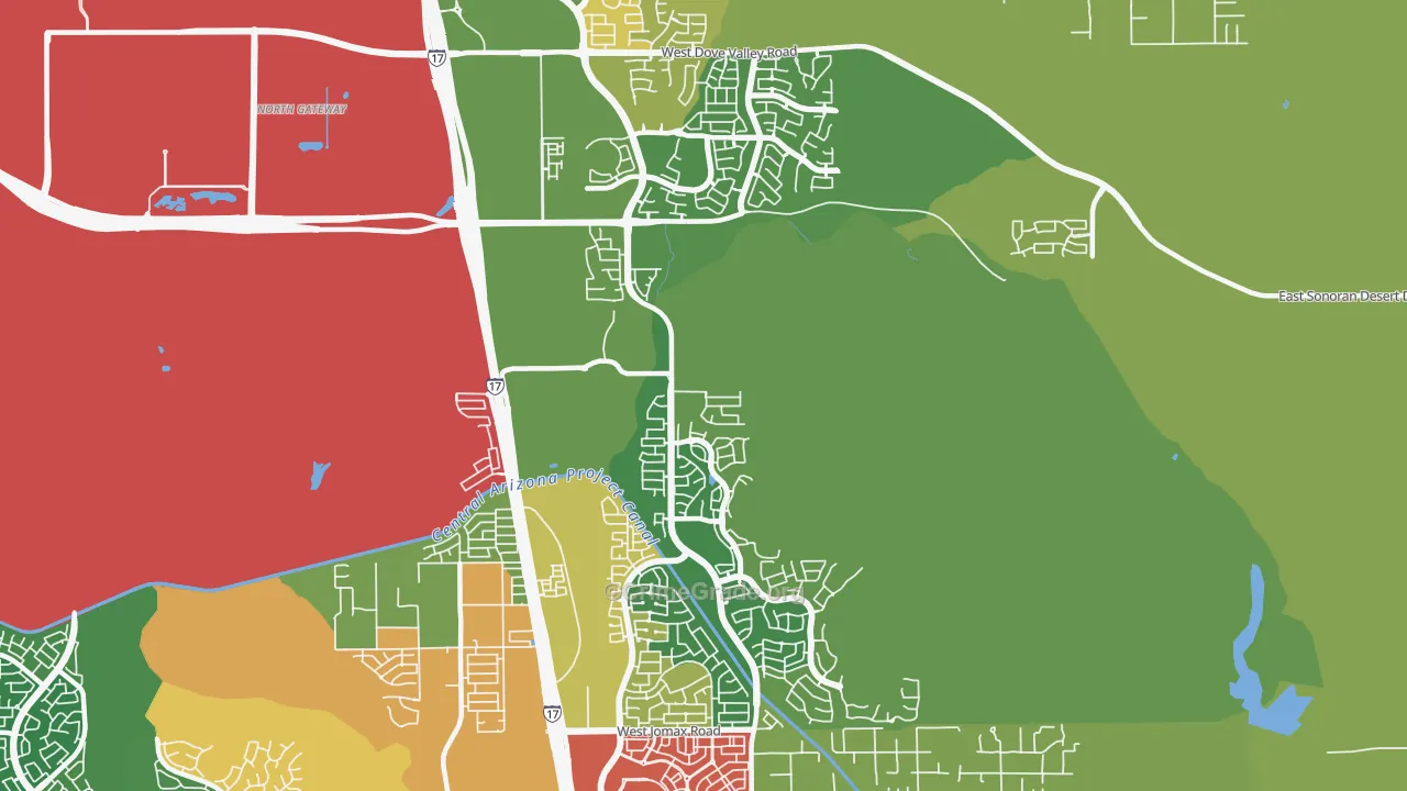 85085, AZ Map of Theft Rates