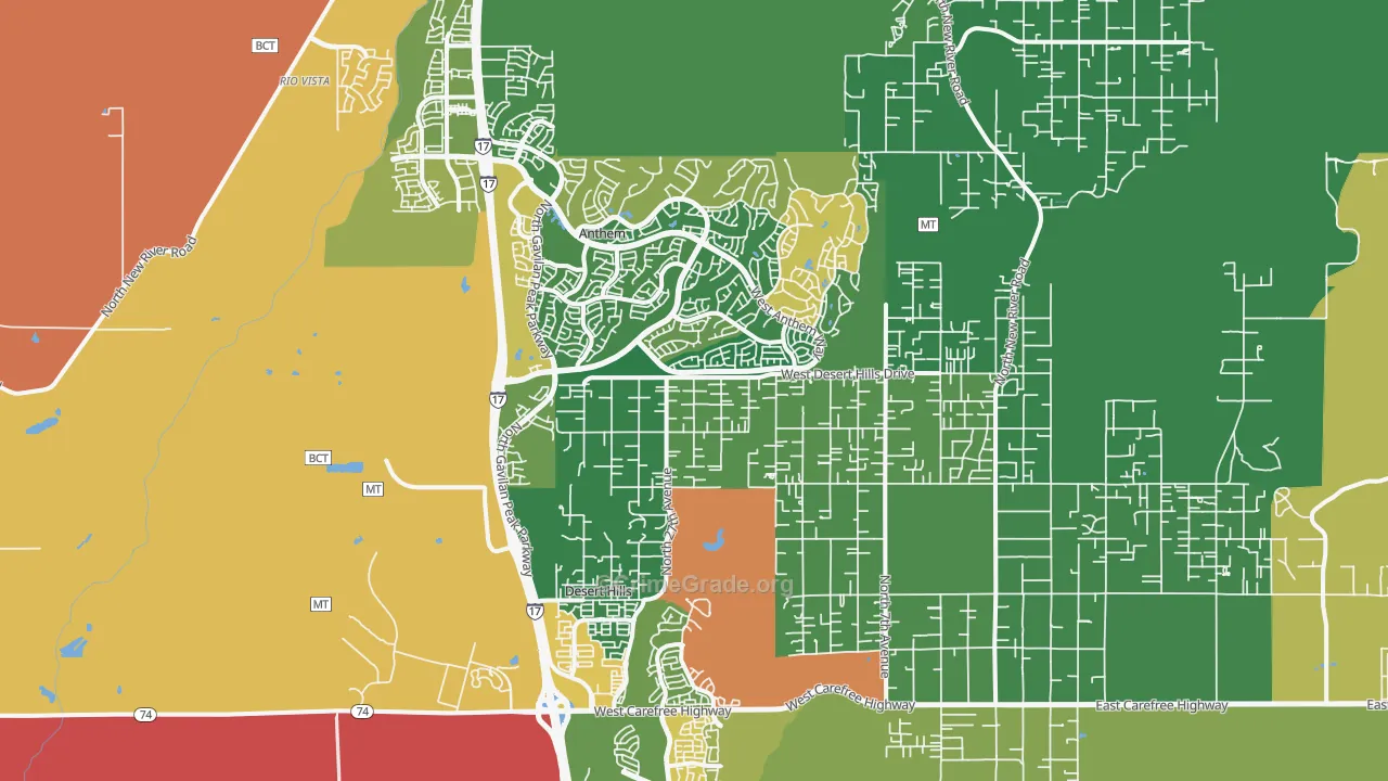 85086, AZ Map of Theft Rates