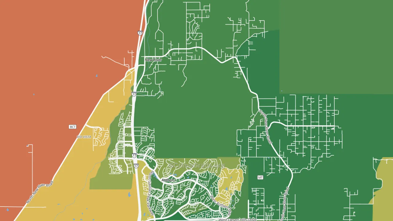85087, AZ Map of Theft Rates