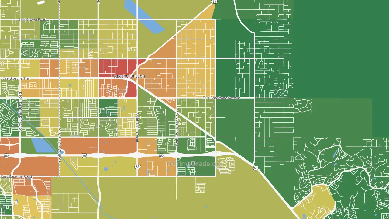 85119, AZ Map of Theft Rates