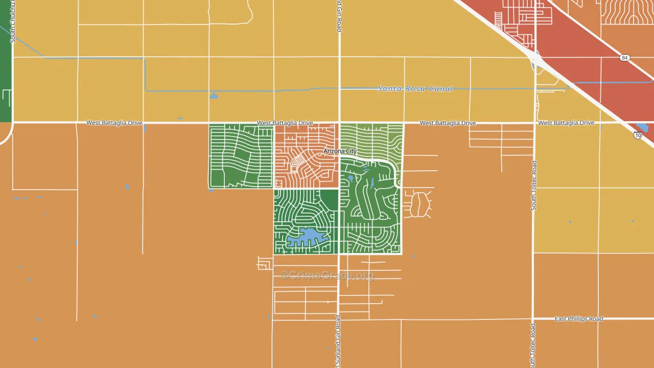 85123, AZ Map of Theft Rates