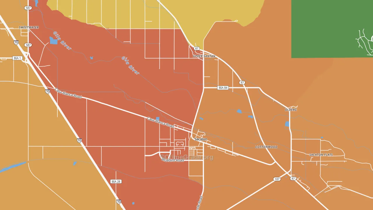 85147, AZ Map of Theft Rates