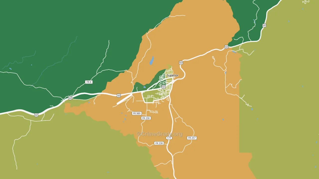 85173, AZ Map of Theft Rates