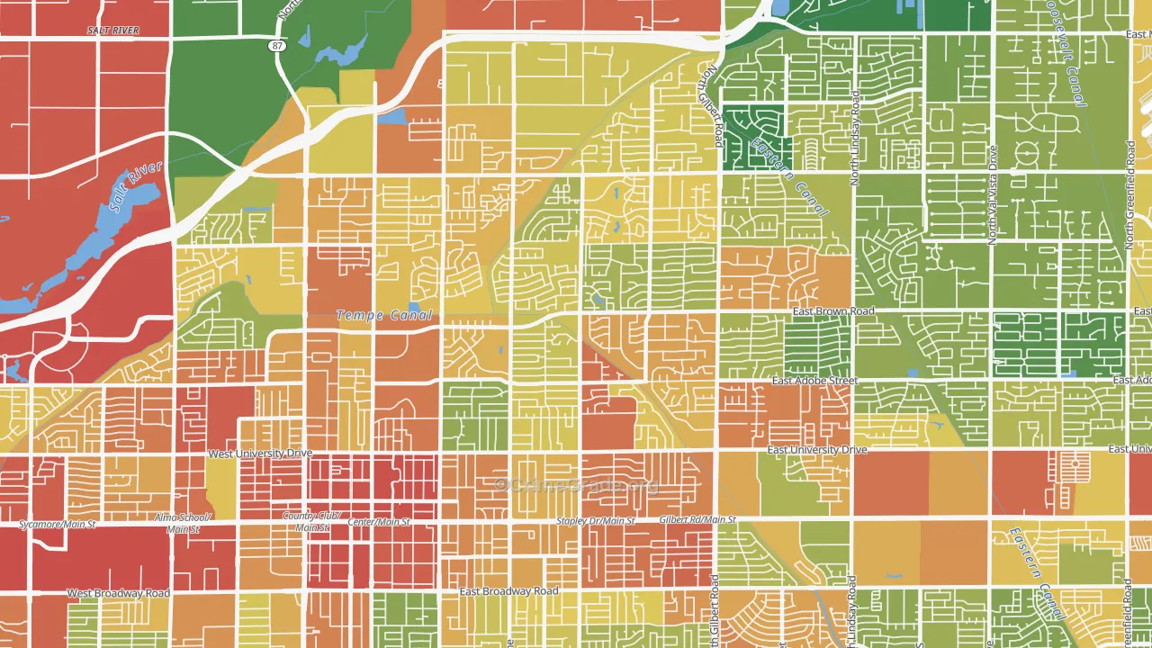 85203, AZ Map of Theft Rates