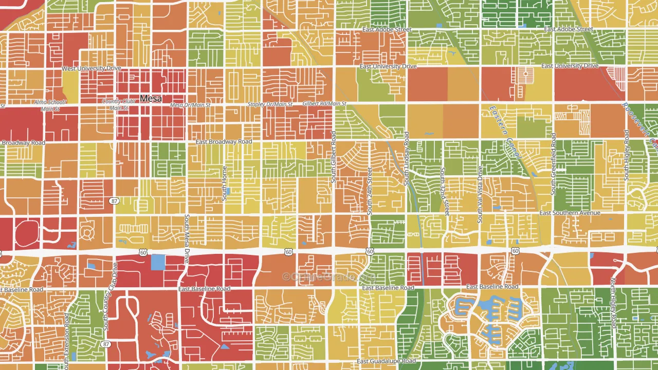 85204, AZ Map of Theft Rates