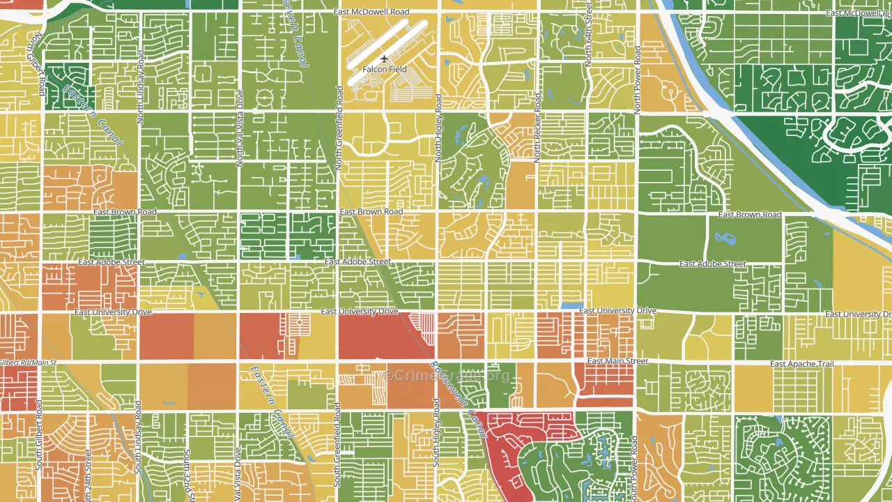 85205, AZ Map of Theft Rates