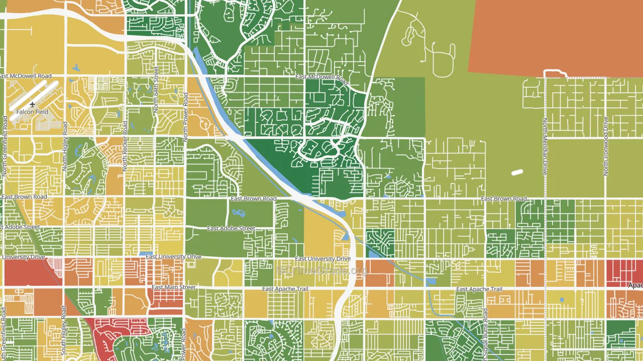 85207, AZ Map of Theft Rates