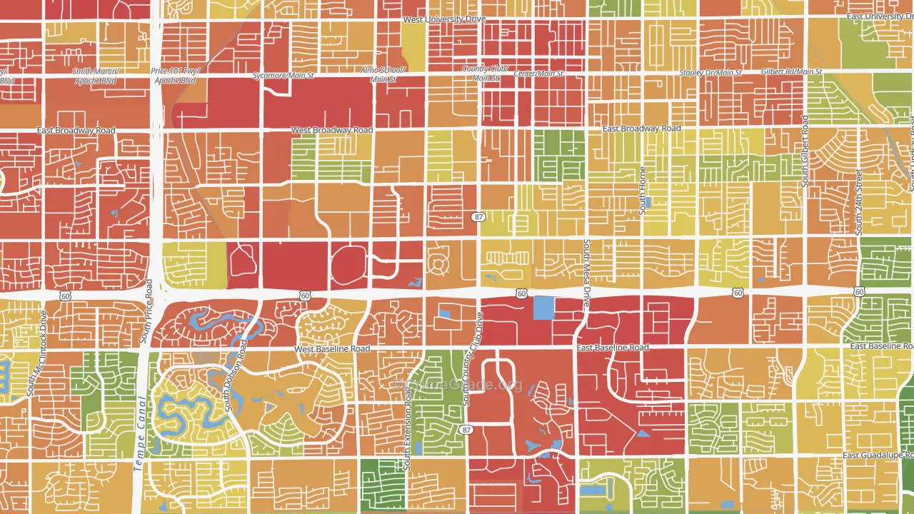 85210, AZ Map of Theft Rates