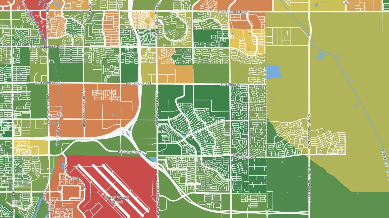 85212, AZ Map of Theft Rates