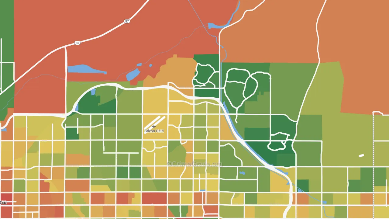 85215, AZ Map of Theft Rates
