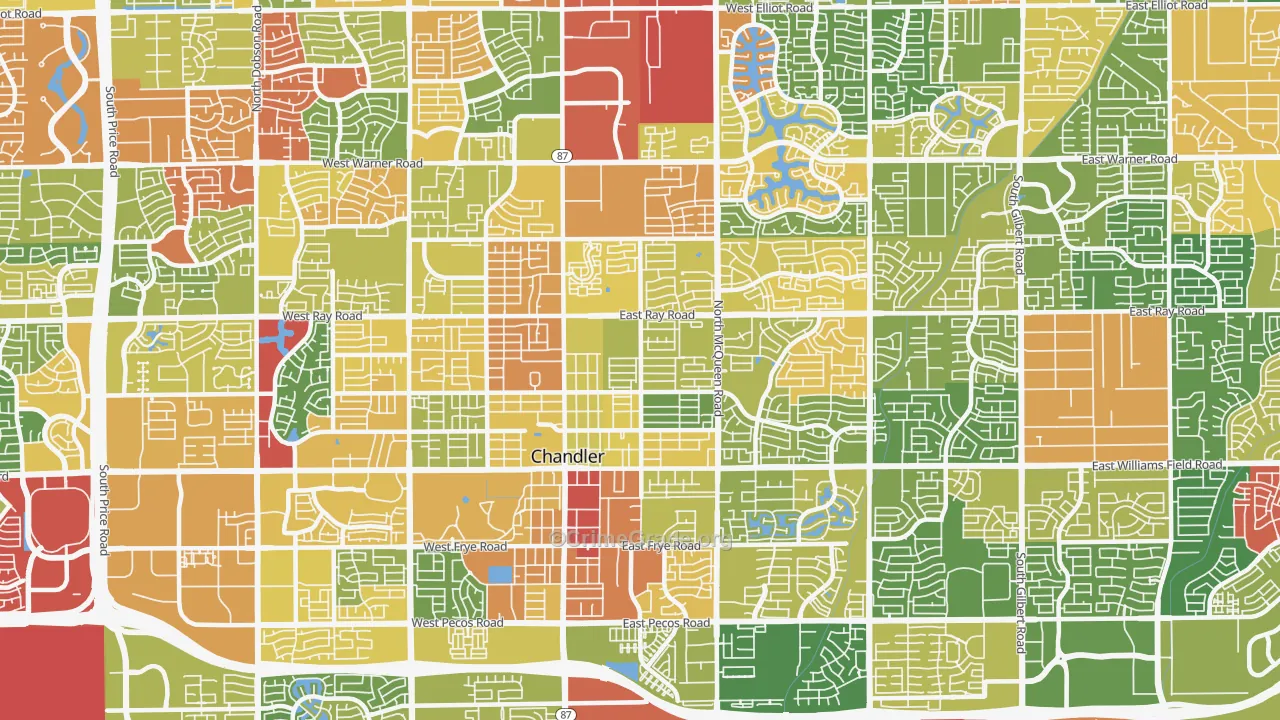 85225, AZ Map of Theft Rates