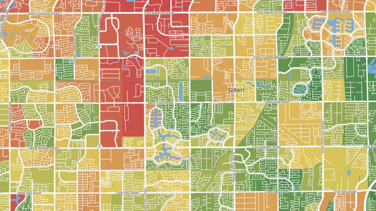 85233, AZ Map of Theft Rates