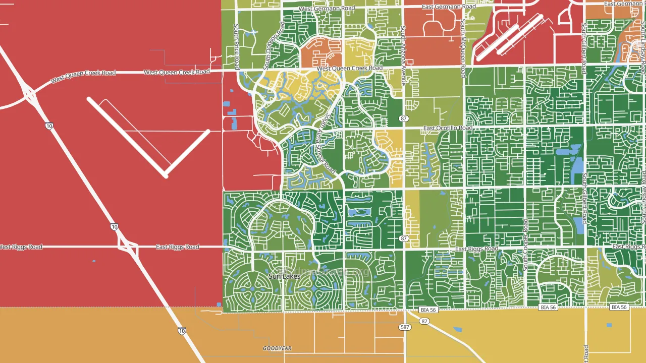 85248, AZ Map of Theft Rates