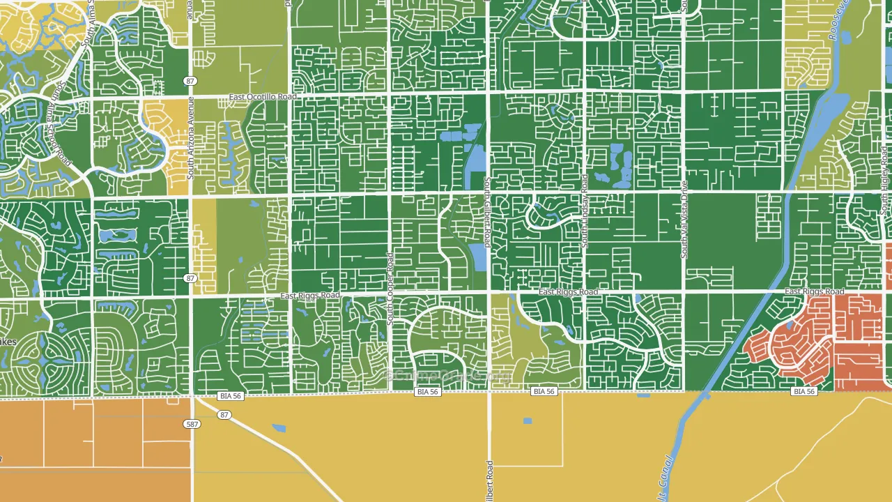 85249, AZ Map of Theft Rates