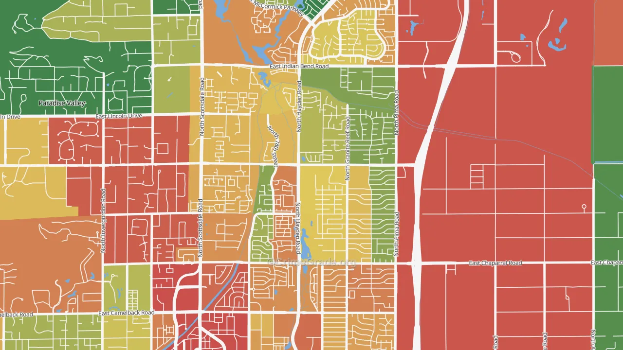 85250, AZ Map of Theft Rates
