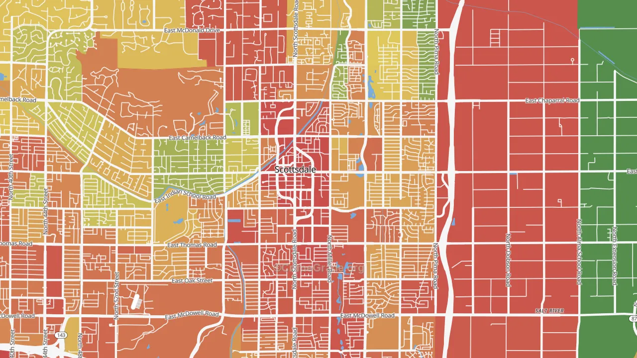 85251, AZ Map of Theft Rates